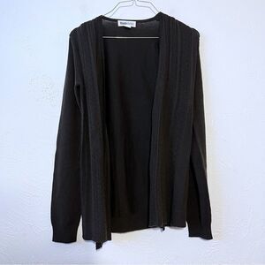 Tsesay Wool Cardigan Sweater Lightweight Black Size S
